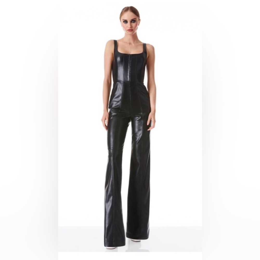 Alice + Olivia Leather Jumpsuit